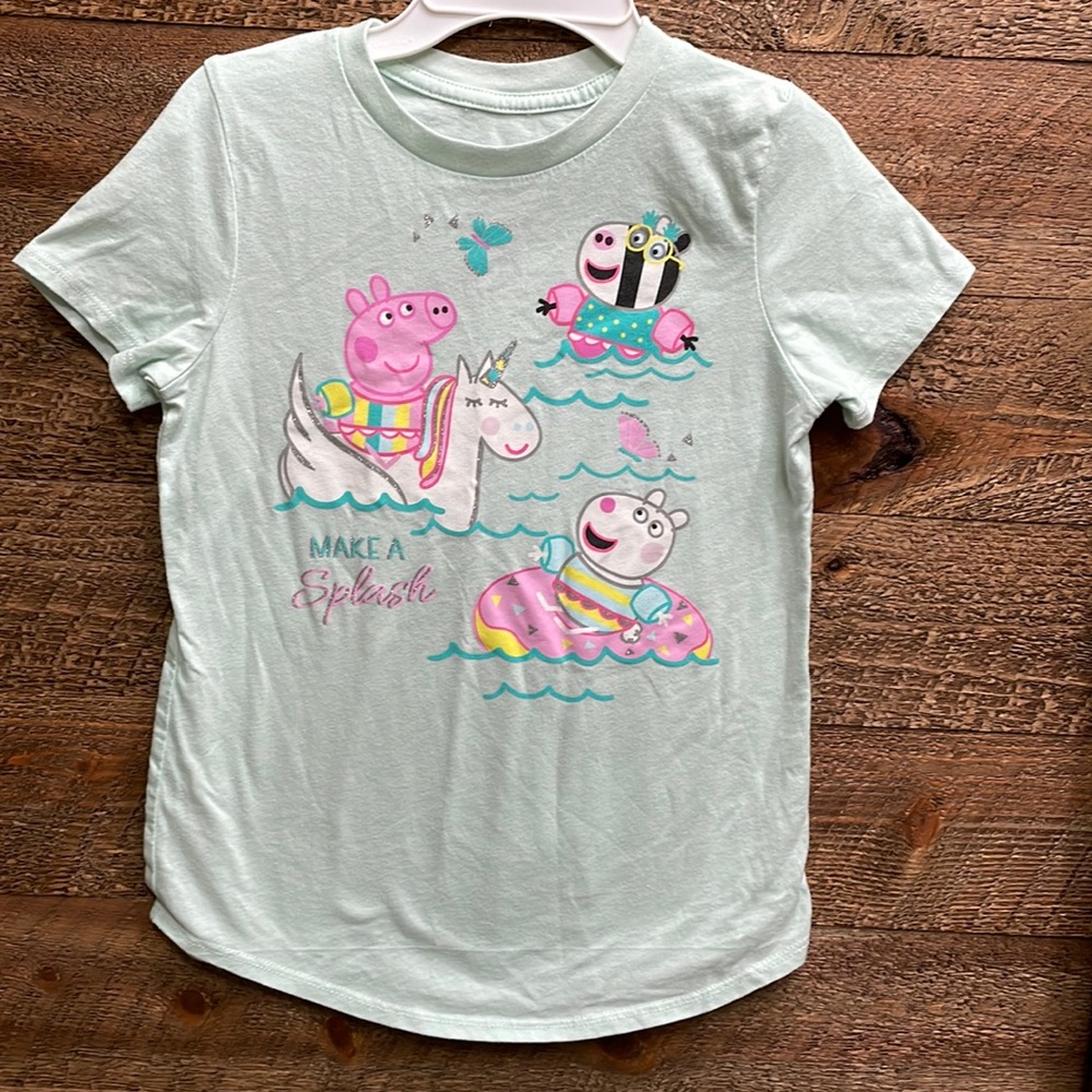 Jumping Beans Girls' Peppa Pig Graphic T-Shirt Mint Size 10 * FINAL / FIRM PRICE
